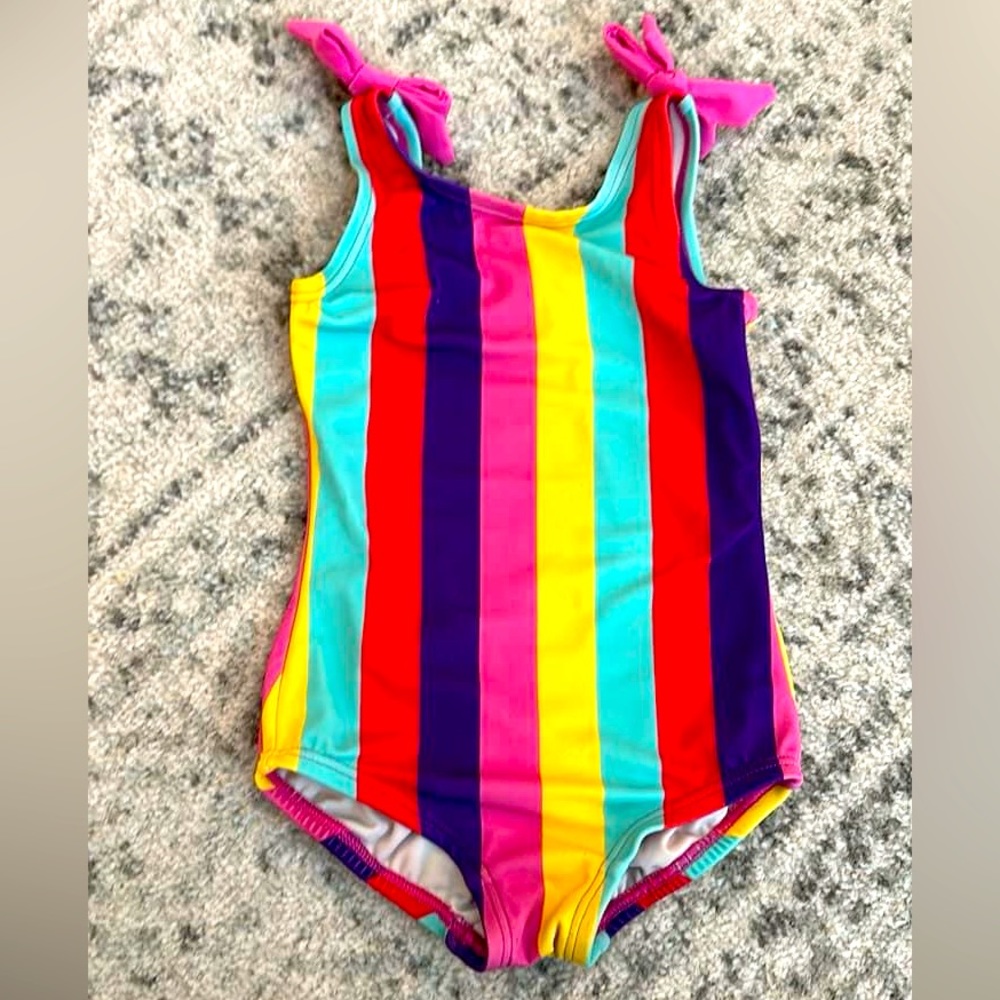 Toddler Girl Stripped Swimsuit Hanna Andersson 18-24 mos Swimsuit